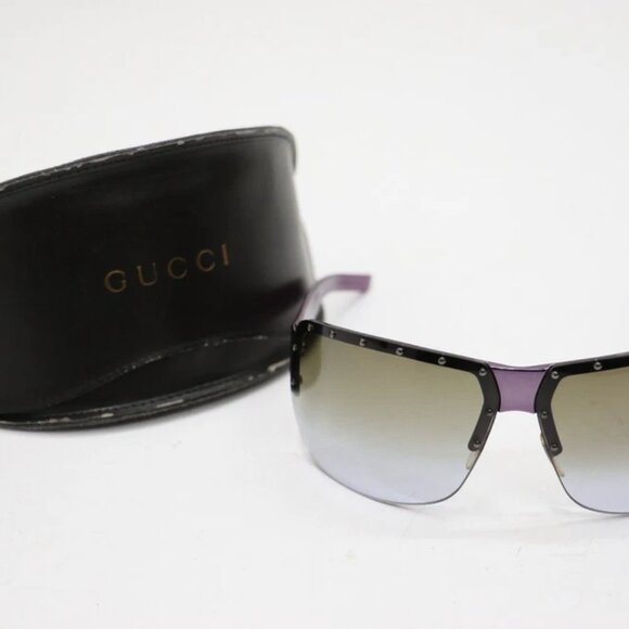 GUCCI GG1819/S BLM46 71-10 115mm Purple Studded Sunglasses - Picture 1 of 11